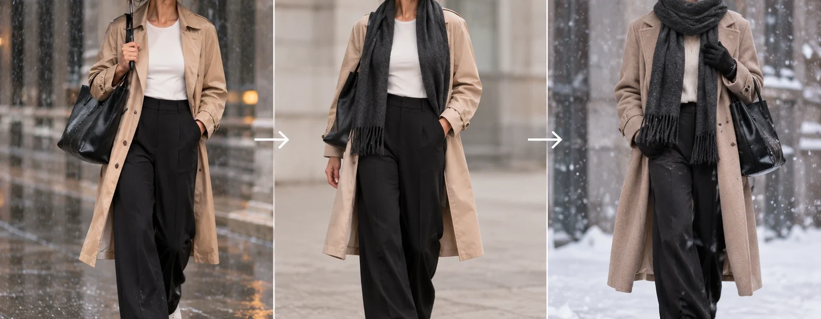 Rain-to-Cold Commute Wardrobe